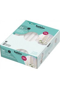 Bolsius kroonkaarsen 24 st. "Wit"