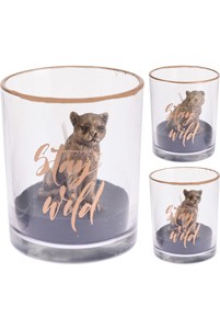 cheetahkaars in glas per 2 stuks