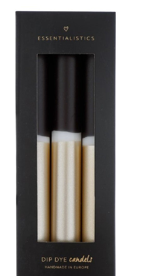 Dip dye kaarsen per set van 3 kaarsen