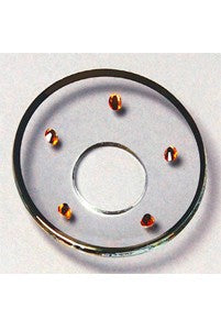 Druppelvangers 'Goudkleurige rand & Swarovski' 2 st.