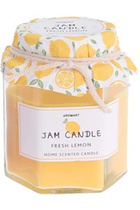 Geurkaars in jamcandle glas! Fresh Lemon