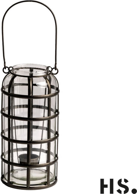 Home Society lantaarn metaal met glas