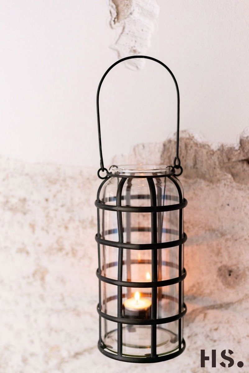 Home Society lantaarn metaal met glas