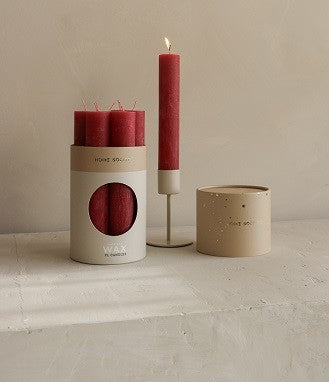 Home Society XL Dinerkaarsen Rood