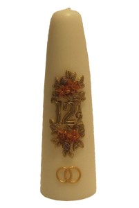 Huwelijkskaars '12,5' Goud