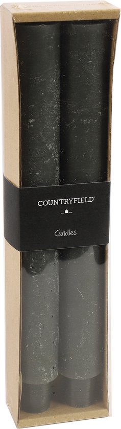 Countryfield dinerkaarsen zwart