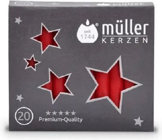 Kerstboomkaarsjes rood