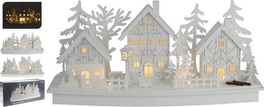 Kerstdorp met ledverlichting