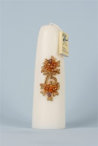Leeftijdskaars '75' Goud