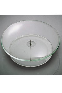 Onderzetter glas rond op voetje