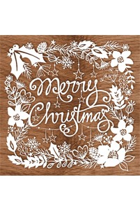 Servetten 'Merry Christmas Brown'