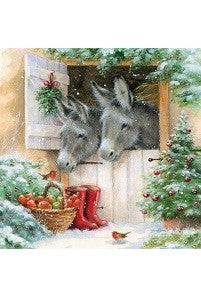 Servetten 'Santa's Donkeys'