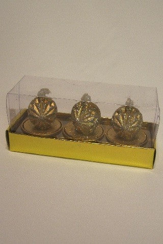 Theelichtjes 'Kerstbal' goud