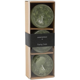 Countryfield maxi drijfkaarsen groen