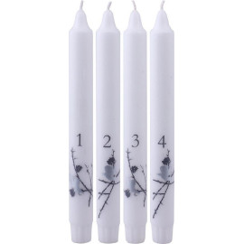 Adventskalenderkaarsen 4 stuks stearine