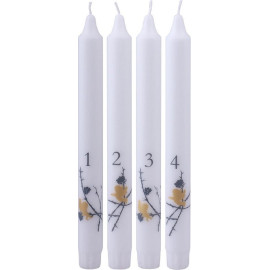 Adventskalenderkaarsen 4 stuks stearine