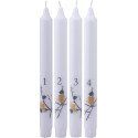 Adventskalenderkaarsen 4 stuks stearine