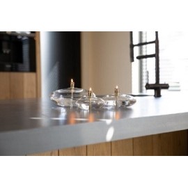 Glazen olielamp ovaal ø 18 cm