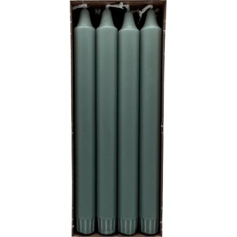 Dinerkaarsen antiek groen 100% stearine Dinerkaarsen antiek groen 100% stearine