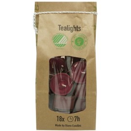 Geurloze theelichten Bordeaux