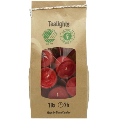 Geurloze theelichten 'Rood'