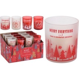 Geurkaarsjes in glas per 4 stuks!