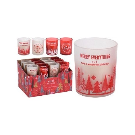 Geurkaarsjes in glas per 4 stuks!