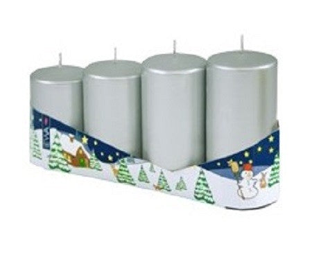 Adventskaarsen zilverkleurig
