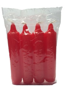 Adventskaarsjes Rood 4st.