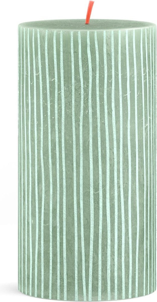 Bolsius Stompkaars Rustiek Print Jade Green