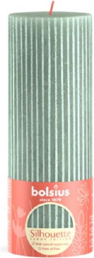 Bolsius Stompkaars Rustiek Print Jade Green