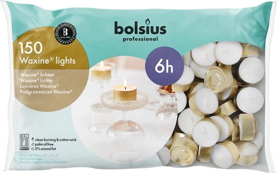 6 uur Bolsius 150 stuks