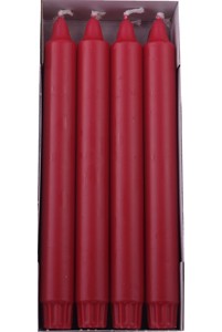 Dinerkaarsen rood 100% stearine
