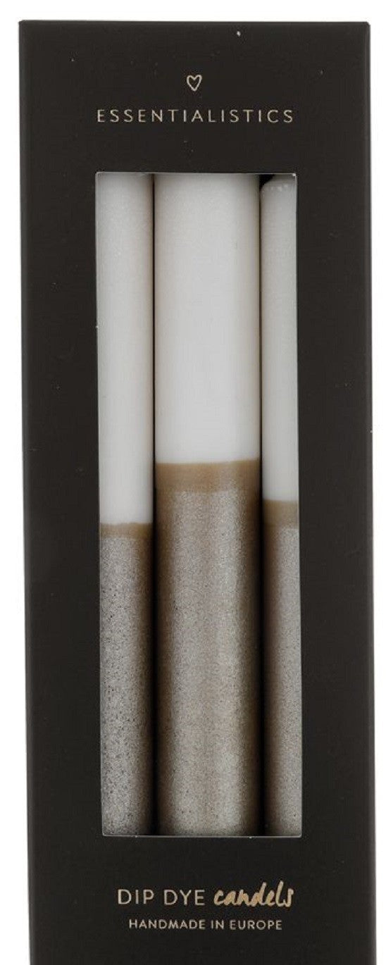 Dip dye kaarsen per set van 3 kaarsen