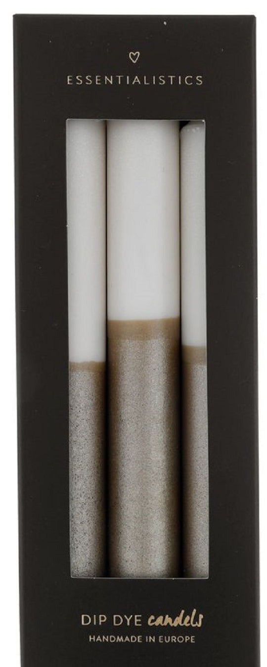 Dip dye kaarsen per set van 3 kaarsen