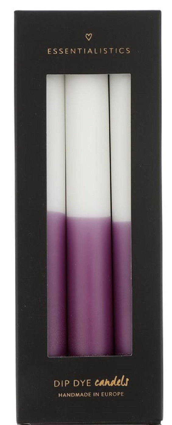 Dip dye kaarsen per set van 3 kaarsen