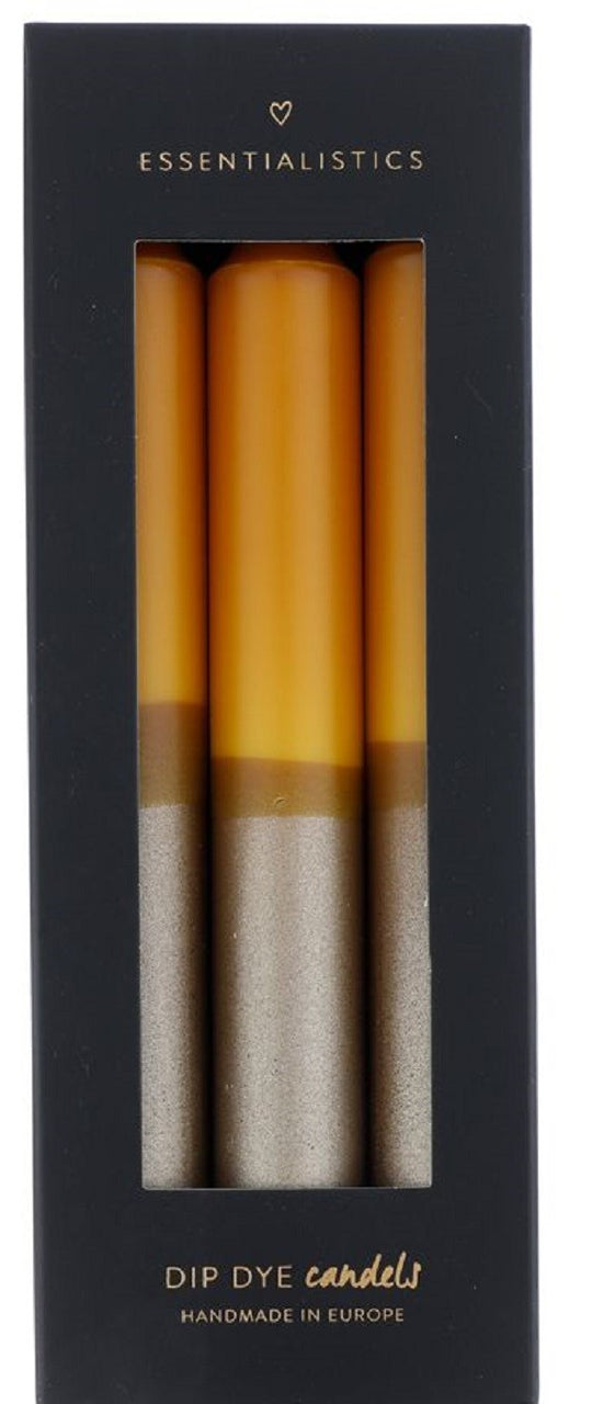 Dip dye kaarsen per set van 3 kaarsen