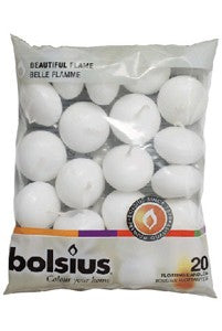Bolsius drijfkaarsen wit