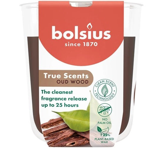 Geurglas Bolsius treu sents old wood