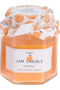 Geurkaars in jamcandle glas! Orange