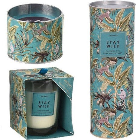 Geurkaarsenset! jungleprint met aap!