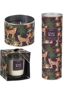 Geurkaarsenset! jungleprint met panters!