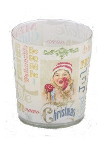 Glas met kaars christmas