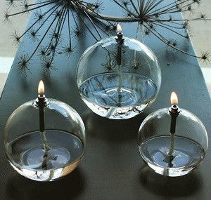 Glazen olielamp ø 9 cm