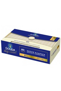 Gouda gotische kaarsen 60 st. 'Ivoor'