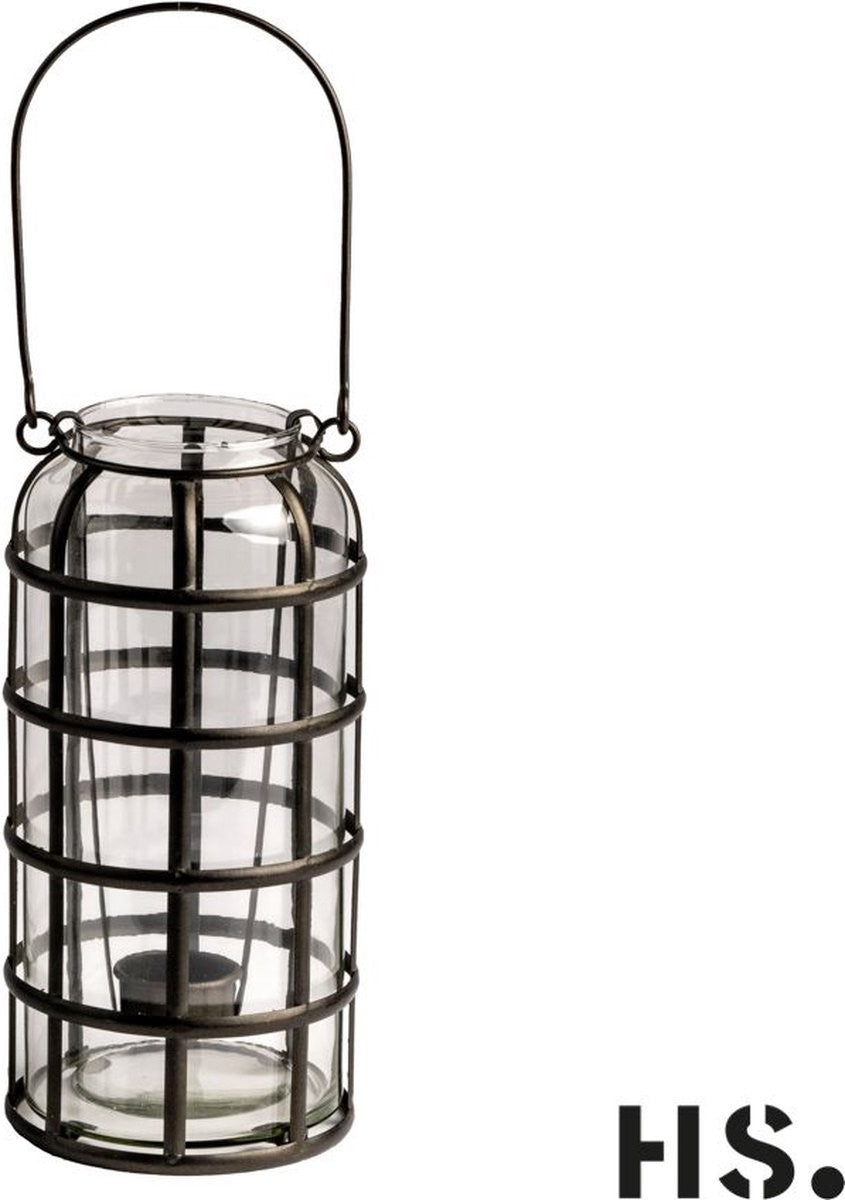 Home Society lantaarn metaal met glas