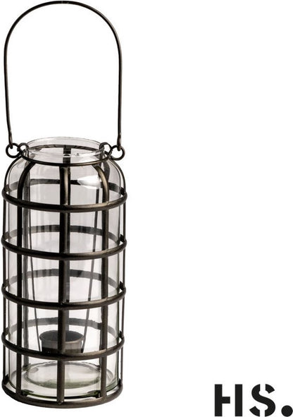 Home Society lantaarn metaal met glas