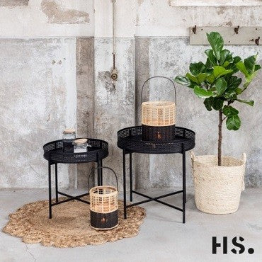 Home society lantaarn per 2 stuks windlicht bamboe