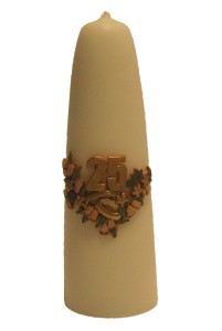 Huwelijkskaars '25 jaar' Bloemenkrans
