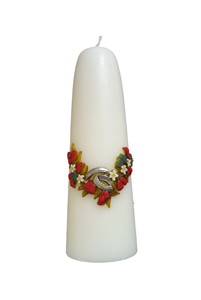 Huwelijkskaars 'Zilveren Ringen''